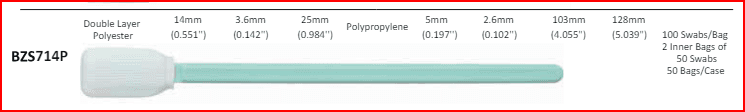 BZS714P CLEANROOM SWABS